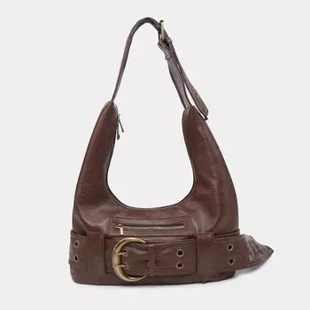 Мотоциклетные сумки для женщин дизайнерские роскошные сумки и кошельки новинка винтажная ПУ кожа украшение пряжкой ремня средняя сумка через плечо под мышкой