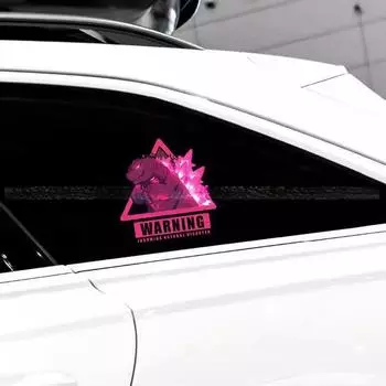 Motorcycle Bicycle Bike Sticker Strong Male Pink Monster Car Sticker Personalized Decoration Creative Waterproof Car BodySticker 8CM X 9CM