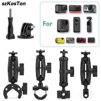 Motorcycle Bicycle Camera Holder Handlebar Mirror Mount Bike Bracket for GoPro 13 12 11 Insta360 X4 X3 Action Camera Accessories Universal