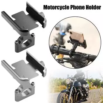 Motorcycle Bicycle Phone Holder Gps Bracket Cellphone Stand Moto Rearview Mirror Handlebar Mount Compatible
