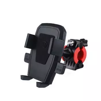 Motorcycle Bicycle Universal Phone Holder Stand Auto Lock Mobile Phone Holder Motor Bike Handlebar Clip Stand GPS Mount Bracket красный