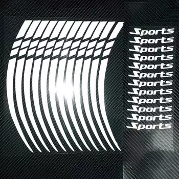 Motorcycle Bicycle Wheel Sticker Rim Stripe Wheel Decal Tape Sticker 18-21 Inch Sport MTB Rim Stickers Car Bicycle Wheel Decor