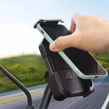 Motorcycle Bike Mobile Phone Holder Stand 360° Moto Bicycle Mount Handlebar Rearview Mirro Support Bracket Cycling Accessories