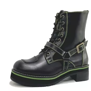 Motorcycle Boots [Wild Wing] BLK-GREEN 23.5cm чёрный