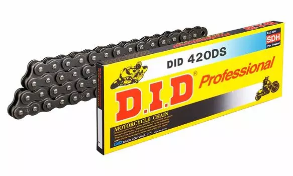 Motorcycle Chain Clip Joint Included STEEL Reinforced Chain for Two Wheels Motorcycle D.I.D 420DS-138RB