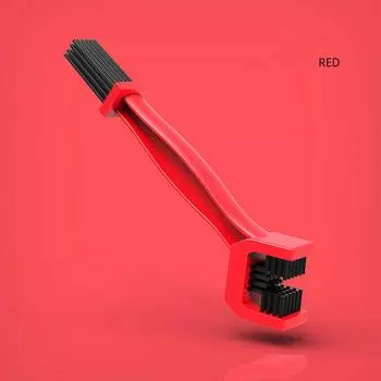 Motorcycle Chain Washer Cleaner Multi-purpose Double-headed Bicycle Chain Cleaning Brush Tool For E-bike Acesssories красный