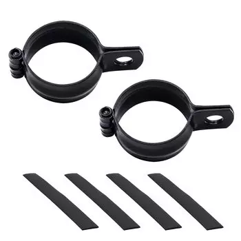 Motorcycle Chrome Turn Signal Compatible with Front Fork Turn Signal Auxiliary No Drilling Set of 2 X-STYLE Bracket, 32~41mm, Clamp, Stay, Light,