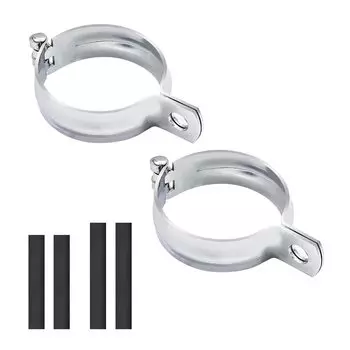Motorcycle Chrome Turn Signal Compatible with Turn Signal Front Fork Auxiliary Fixing Pinch No Set of 2 X-STYLE Bracket, 32~41mm, Stay, Clamp,