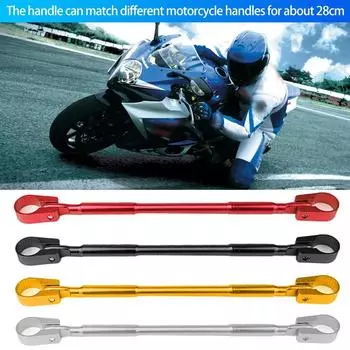 Motorcycle CNC Handlebar Balance Cross Bar Lever Handlebar For Most 7/8 22mm Handlebar Steering Wheel Strength Lever Parts чёрный