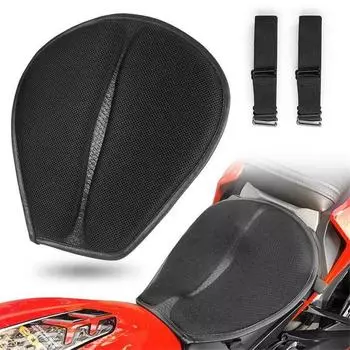 Motorcycle Comfort Mesh Seat Cushion Pillow Pad Pressure Relief Cover Universal