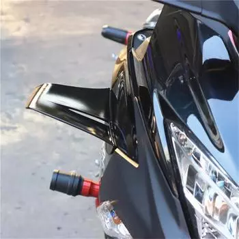 Motorcycle Decoration Sticker Winglet Aerodynamic Spoiler Wing Kit w/ Adhesive