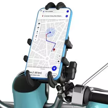 Motorcycle Electric Bike Mobile Phone Holder Motorcycle Phone Holder Motorcycle Cellphone Holder for 4.7-7.1 Inch Smartphones