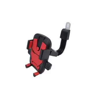 Motorcycle electric vehicle rearview mirror mobile phone holder takeaway riding rotation automatic lock navigation mobile phone holder красный