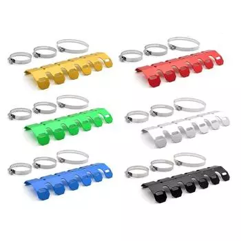 Motorcycle Exhaust Muffler Pipe Protector Heat Shield Cover Professional Refit чёрный