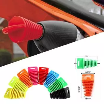 Motorcycle Exhaust Pipe Plug Muffler Wash Plug Pipe Protector Motocross Tailpipe Air Bleeder Blow-down Silencer Accessories чёрный