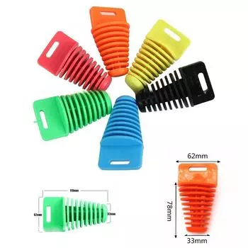 Motorcycle Exhaust Pipe Plug Muffler Wash Plug Pipe Protector Motocross Tailpipe Air Bleeder Blow-down Silencer Accessories чёрный
