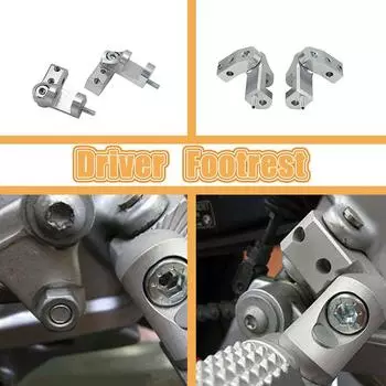 Motorcycle Foot Peg Passenger Footpeg Lowering Kit Silver Aluminum 2 Pack