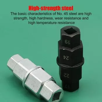 Motorcycle Front Wheel Axle Hex Steel Front Rear Spindle Removal Sleeve Axle Tool Tire Wrench Accessories Motorcycle tools CHINA