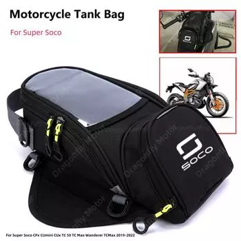 Motorcycle Fuel Bag Mobile Phone Navigation Tank For Super Soco CPx CUmini CUx TC 50 TC Max Wanderer TCMax 2019-2025 чёрный