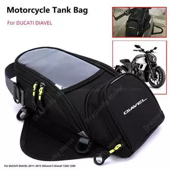 Motorcycle Fuel Bag Mobile Phone Navigation Tank For DUCATI DIAVEL 2011-2015 XDiavel S Diavel 1260 1200 Oil Reservoit Package чёрный