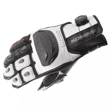 Motorcycle Gloves Dial Fit Sports Leather Gloves L [Komine] GK-254 White/Black
