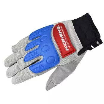 Motorcycle Gloves Instructor Gloves Pro Advance M 726 For and Autumn [Komine] Gray/Red GK-135 Spring, Summer,