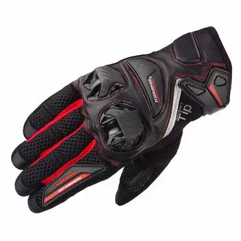 Motorcycle Gloves Protective Leather Mesh Gloves XL 1232 For and Autumn Mesh Material Carbon Protector [Komine] Black/Red GK-234 Spring, Summer,