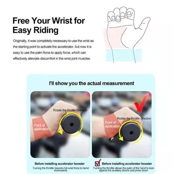 Motorcycle Handlebar Assistant Accelerator Assist Grips Throttle Clip Labor-Saving Handle Booster Ruise Control Hand Rest Tool чёрный