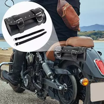 Motorcycle Handlebar Bag PU Motorcycle Tool Pouch Motorcycle Fork Bag Saddlebags Waterproof Storage Pouch For Most Motorcycles Russian Federation