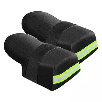 Motorcycle Handlebar Muffs Summer Waterproof UV-proof Oxford Cloth Handlebar Gloves Motorbike Handle Cover With Reflective Strip чёрный