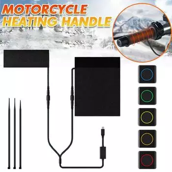 Motorcycle Heated Grips Motorcycle Handlebar Grips Anti Hot Vibration AntiSlip Heating PD-c Cover Handlebar Electric Port H T7X1