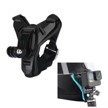 Motorcycle Helmet Chin Mount for GoPro Hero 12 11 10 9 8 7 6 Action Sports Camera Holder Motorcycle Stander GOPRO Accessory синий