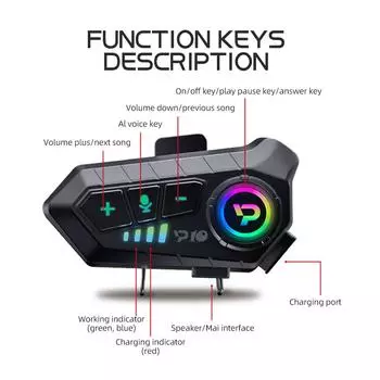 Motorcycle Helmet Headset Bluetooth 5.3 Wireless Moto Earphone Waterproof Hands-free Call Kit Super Long Standby Headphone