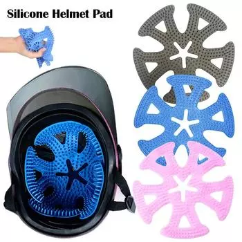 Motorcycle Helmet Insert Liner Silicone Quick-drying Cushion Pad Anti-deformation Ventilate Breathable Cycling Helmet Liner чёрный