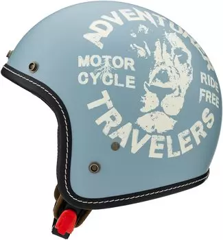 Motorcycle Helmet Jet MCJ3 Leo Open Jet Natural Blue M Size 3005534 [Marushin Industries] (57-58cm)