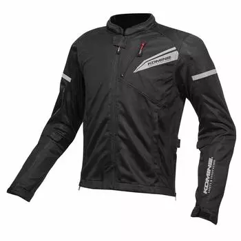 Motorcycle Jacket Protective Full Mesh Jacket 1219 For CE Standard Level 2 Mesh Material Protector Solid Black L [KOMINE] JK-140 Spring/Summer 07-140