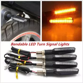Motorcycle Led Turn Signals Directional Indicators Flashing Rear Tail Brake Flasher Light Stop Signal DRL Lamp Super Bright чёрный