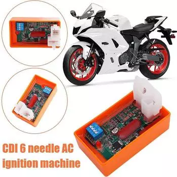 Motorcycle Modified CDI 6-pin AC Igniter With DIP Switch For FT150 RX150 ML125 Speed Limit 4000 - 12000 Adjustable AC CDI R Y6U8