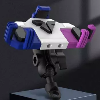 Motorcycle Phone Holder Bike Mount Durable Nylon Fiber Shock-Absorbing Silicone Adjustable Angle Triangular A разноцветный