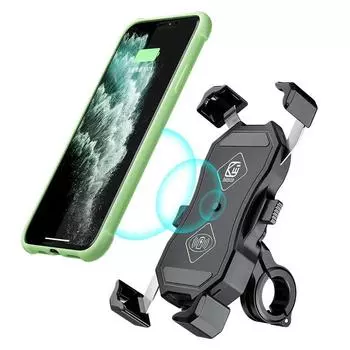 Motorcycle Phone Holder Fast Wireless Charging Quick USB Charger Moto Motorbike Mirror Stand Support Cellphone Handlebar Mount