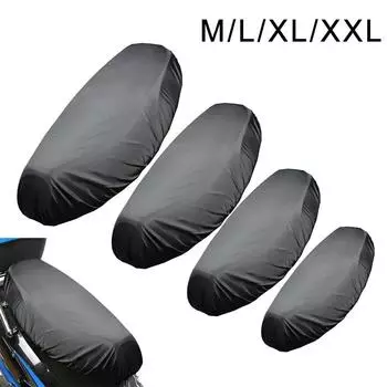 Motorcycle Rain Seat Cover Flexible Waterproof Saddle Cap 210D Oxford Cloth Moto Seats Sleeve Sun Sown Protect Seat Cap 45-70cm