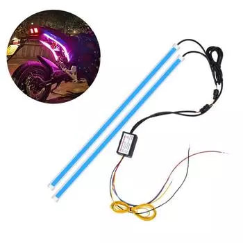 Motorcycle Running Turn Signal Strip Tail Light Start LED Electric Motorcycle Color Light Accessories Modified Decorative Lights красный