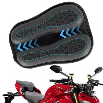 Motorcycle Seat Cushion 3D Honeycomb Breathable Seat Pad Shock Absorption Motorcycle Gel Air Seat Pad Motorcycle Butt Protector чёрный