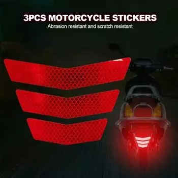Motorcycle Stickers Reflective Warning Trapezoidal Arrow Tail Fender Racing Bumper Decal Adhesive Tape for Car Pegatinas Moto белый