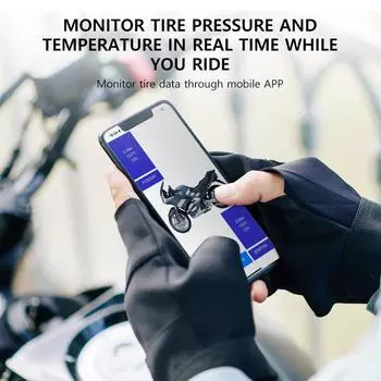 Motorcycle TPMS Bluetooth Tire Pressure Sensors Tyre Pressure Monitoring System External Sensor Android/IOS Car Autobike Scooter 2 Sensors