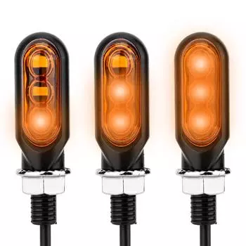Мотоциклетные указатели поворота, мини-мигалки, задние фонари, универсальные винты M10, 12 В, 3000 К, 1200 лм, MK-286, мигающие желтые светодиодные фонари 3SMD прозрачный
