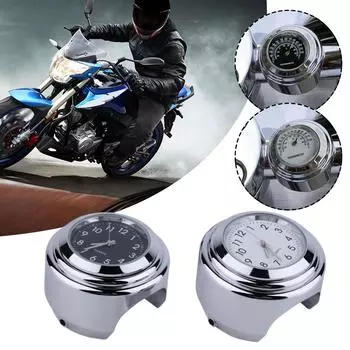 Motorcycle Watch Thermometer Temp Gauge Waterproof Motorcycle Clock styling Handlebar Accessories Accessories W2R4