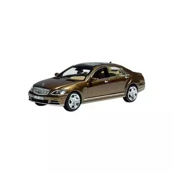 MOTORHELIX 1/64 mercedes benz S class S600L W221 коричневый/бежевый салон Готовый продукт