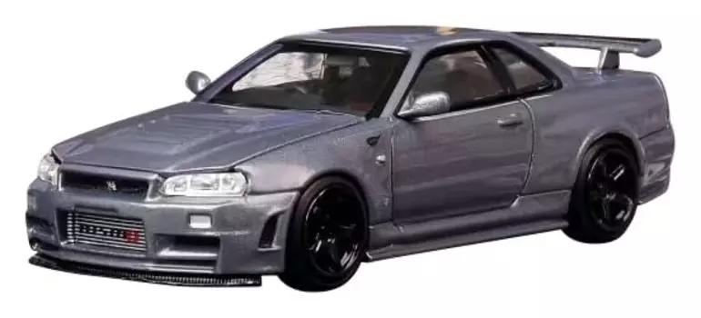 MOTORHELIX Nissan Skyline GTR R34 CRS Gunmetal Готовый продукт 1/64 (NISMO) ВЕР.