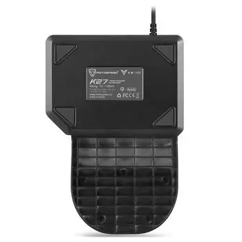 Motospeed K27 Механическая клавиатура для одной руки, 27 клавиш, Проводная игровая клавиатура со светодиодной подсветкой и смешанным световым эффектом чёрный